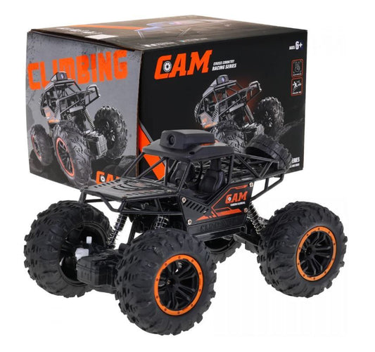 Crawler Cross Country Car With Camera | Remote Control Car With Camera Wifi 720p Hd Fpv Camera, 2.4ghz 1:18 Scale Off-road Remote Control Rechargeable Monster Truck Toys For Boys โ Color Black | Toys For Kids | Remote Control Car | Rc Car |