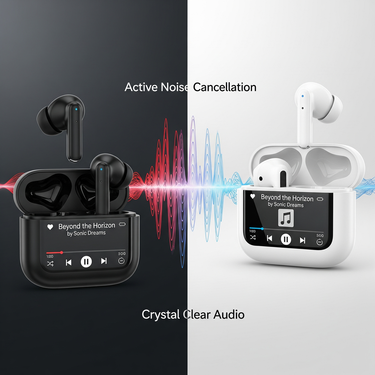 A9 Airpods Pro 2 – Active Noise Cancellation (anc) & Environmental Noise Cancellation (enc) | Touch Control | Wireless Earbuds With Charging Case