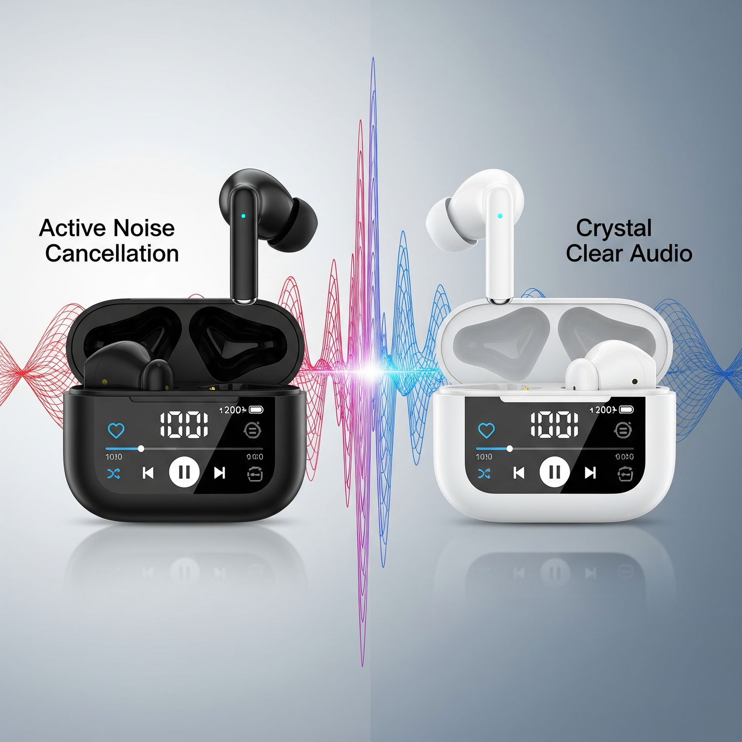 A9 Airpods Pro 2 – Active Noise Cancellation (anc) & Environmental Noise Cancellation (enc) | Touch Control | Wireless Earbuds With Charging Case