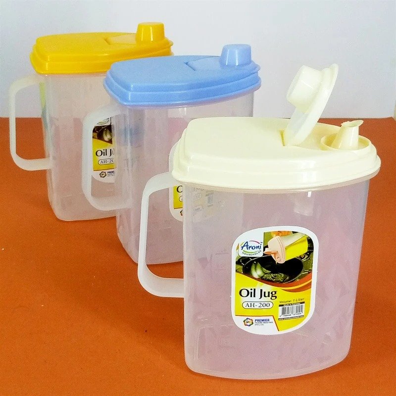 1-LITRE KITCHEN PLASTIC OIL JUG