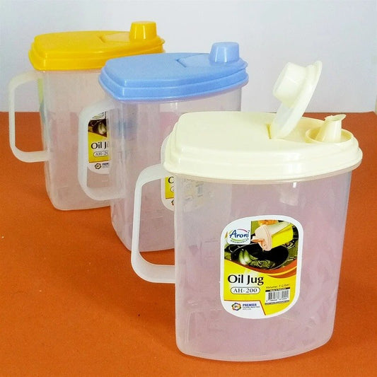 1-LITRE KITCHEN PLASTIC OIL JUG